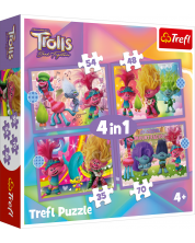 Παζλ Trefl 4 σε 1- Οι περιπέτειες των πολύχρωμων τρολ -1